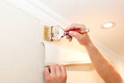 Pose de papier peint à Plesnoy — revêtements muraux et toiles de verre